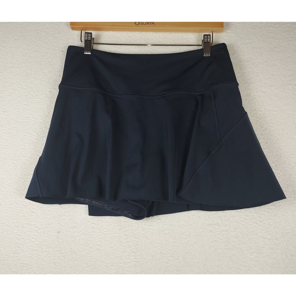 Athleta Ace Tennis Skort 13.5 Womens Medium Navy Athletic Golf Skirt Shorts
